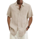 Camisa Masculina de Linho e Algodão – Estilo Praia Premium