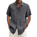 Camisa Masculina de Linho e Algodão – Estilo Praia Premium