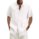 Camisa Masculina de Linho e Algodão – Estilo Praia Premium