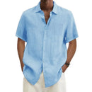 Camisa Masculina de Linho e Algodão – Estilo Praia Premium