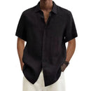 Camisa Masculina de Linho e Algodão – Estilo Praia Premium