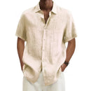 Camisa Masculina de Linho e Algodão – Estilo Praia Premium