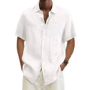 Camisa Masculina de Linho e Algodão – Estilo Praia Premium